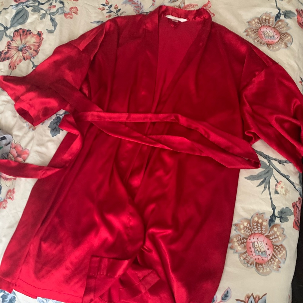 Satin robe kimono red VICTORIA SECRET